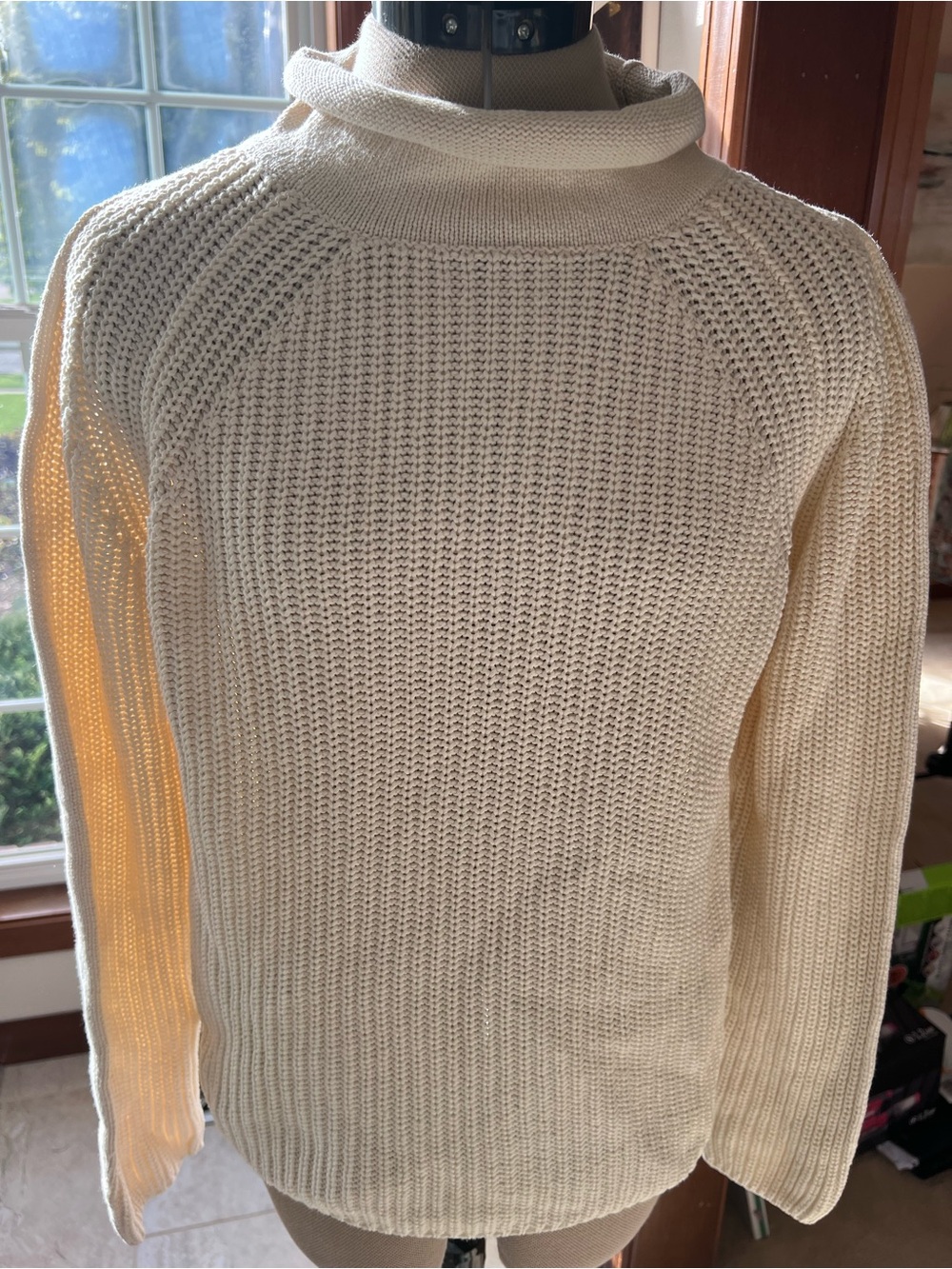 Poetry Cream Cowl Neck Knit Sweater